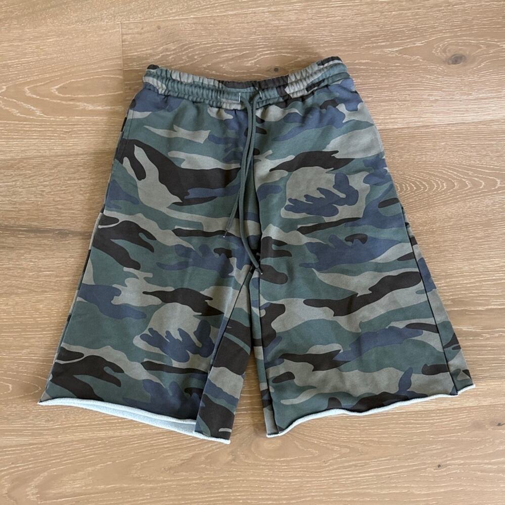 Edikted Bermuda Shorts Camo Rush Drawstring Size S Green Brown